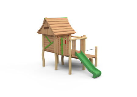 Robinia Boswachtershuisje kunststof glijbaan