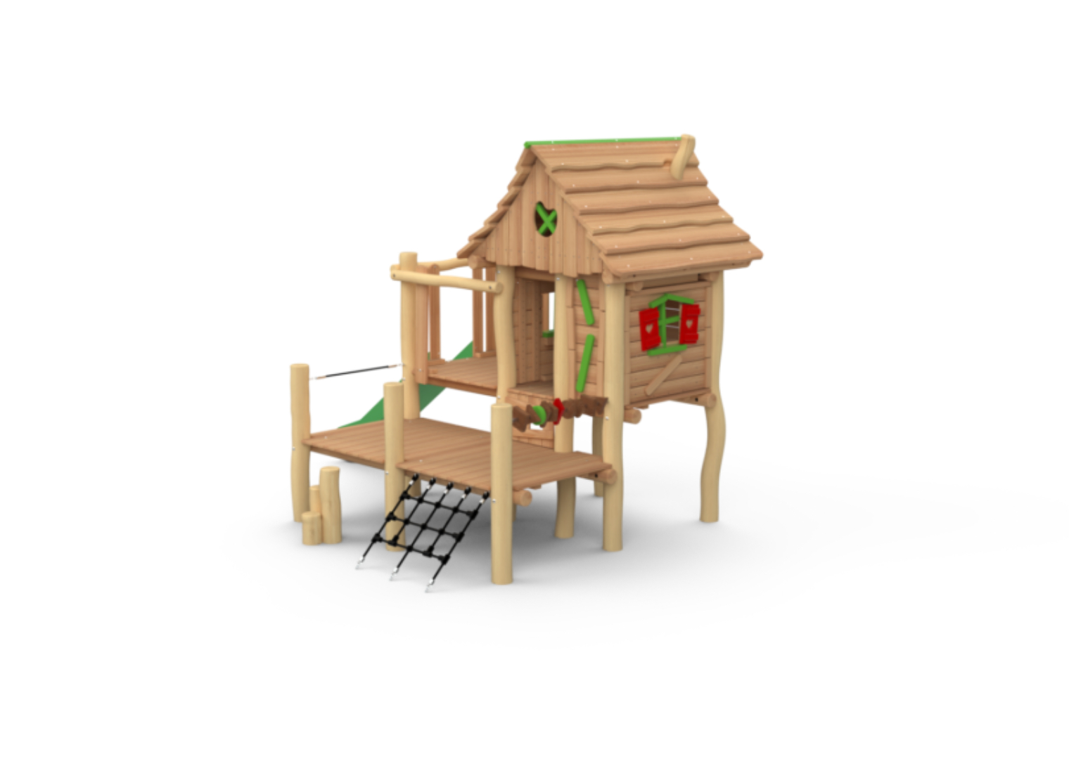 Robinia Boswachtershuisje kunststof glijbaan