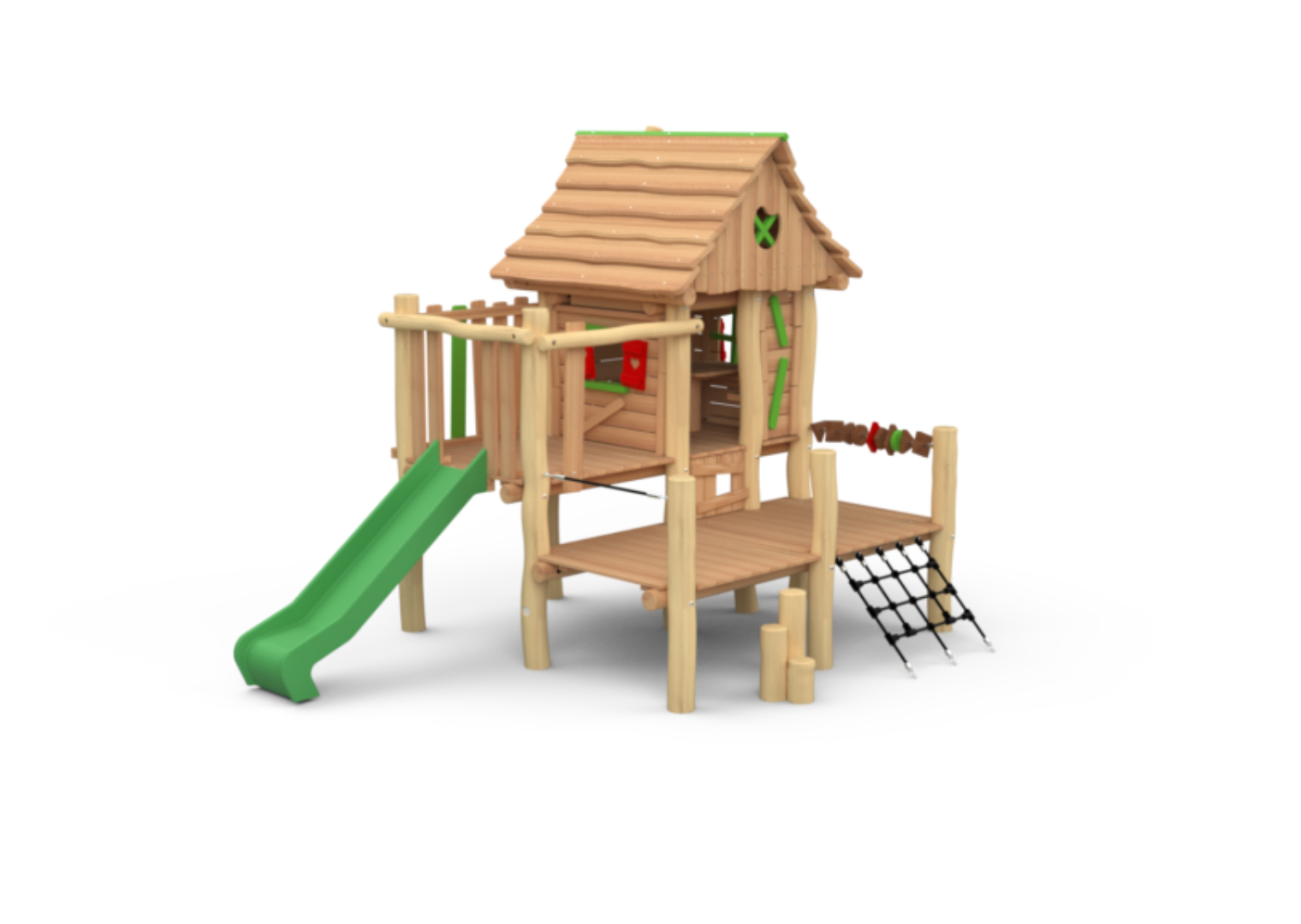 Robinia Boswachtershuisje kunststof glijbaan