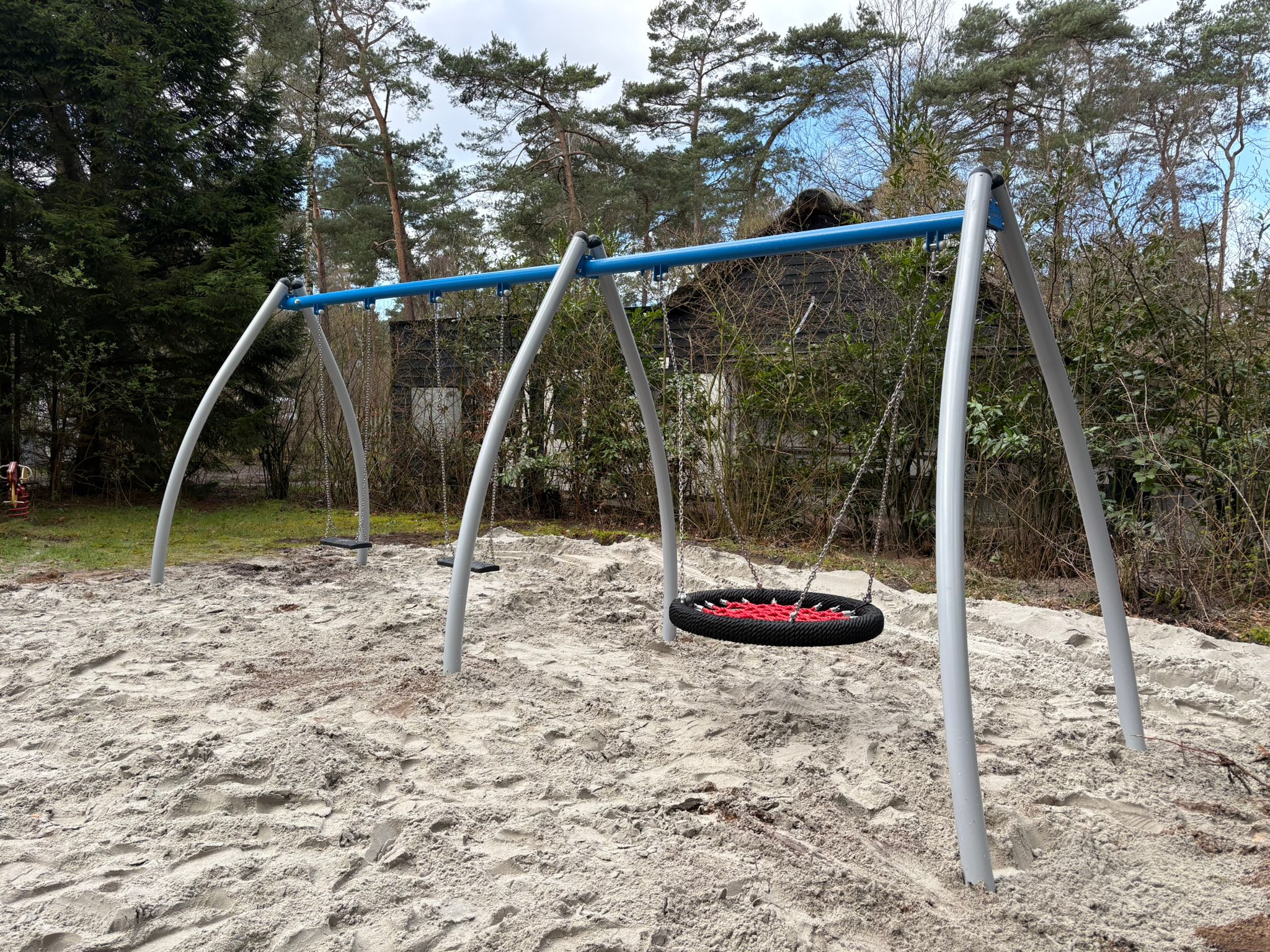 Combinatieschommel Style met twee zittingen en nestkorf